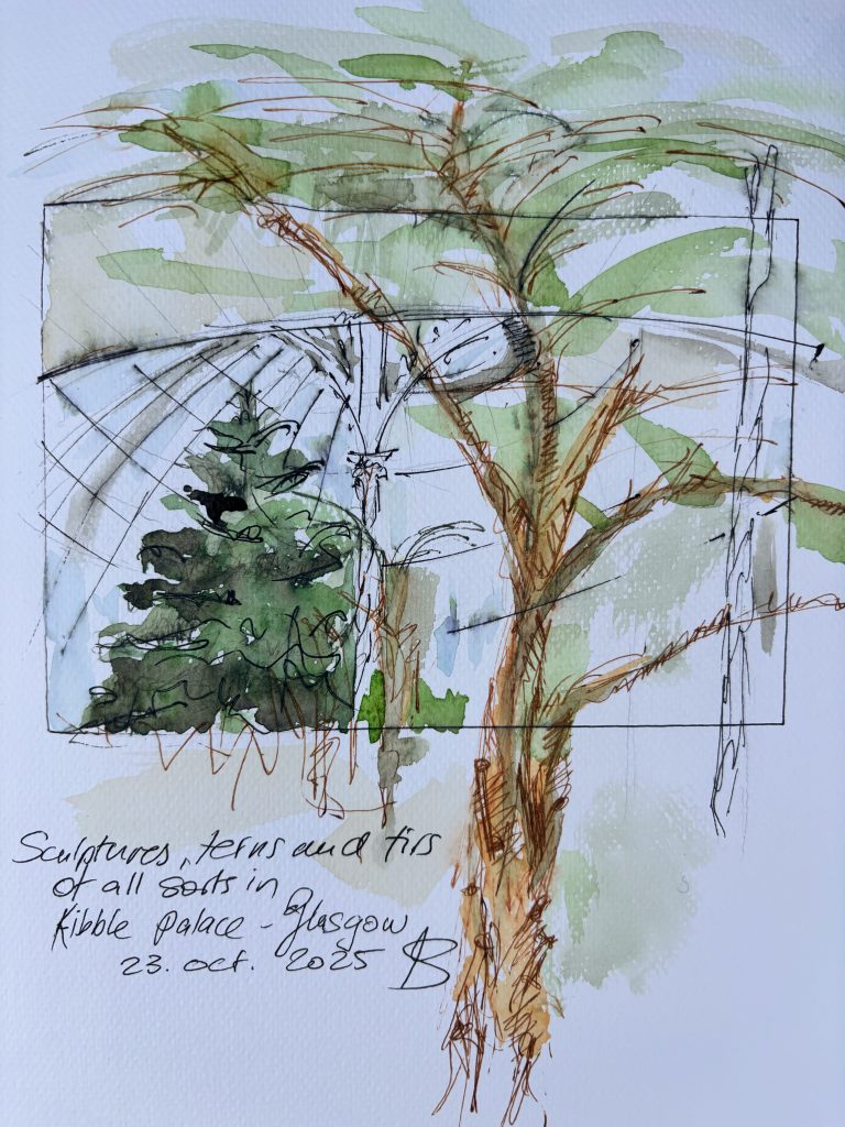 Sculptures ferns and firs of all sorts in kibble Place - Glasgow Sculptures ferns and firs of all sorts in kibble Place - Glasgow